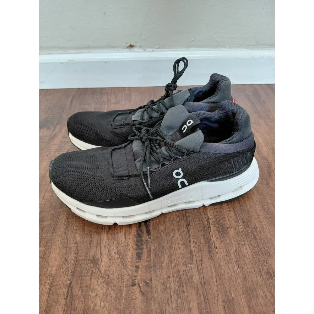 Size 9.5 - ON Cloudnova Black White Women's Sneakers